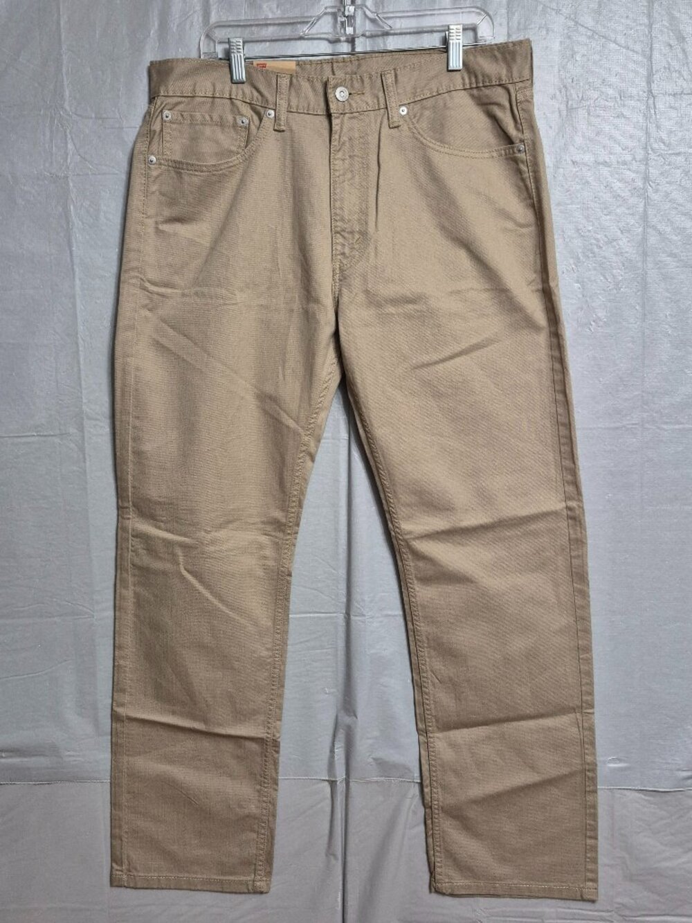 NWT Levi's men's 505 regular Stretch Pants 36x32 Beige Tan